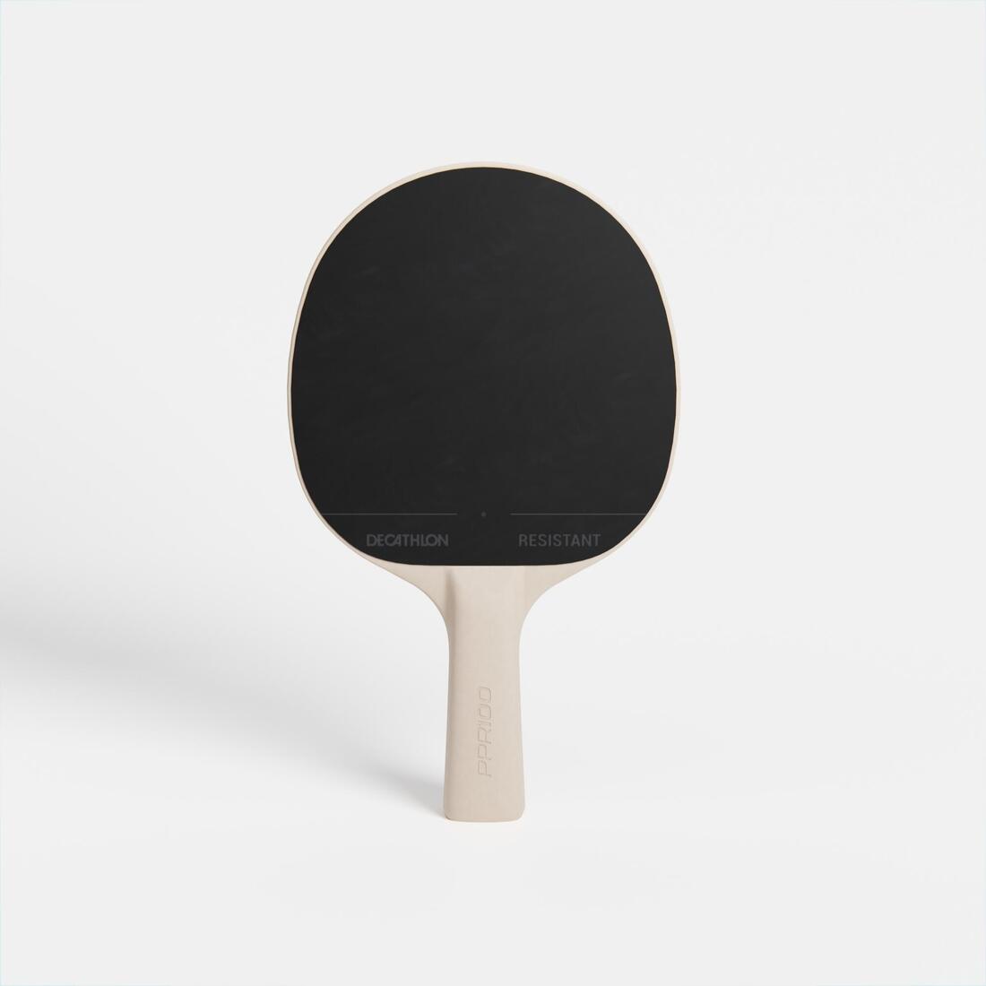 Set de 2 raquettes résistantes + 3 balles de ping pong - set ppr 100