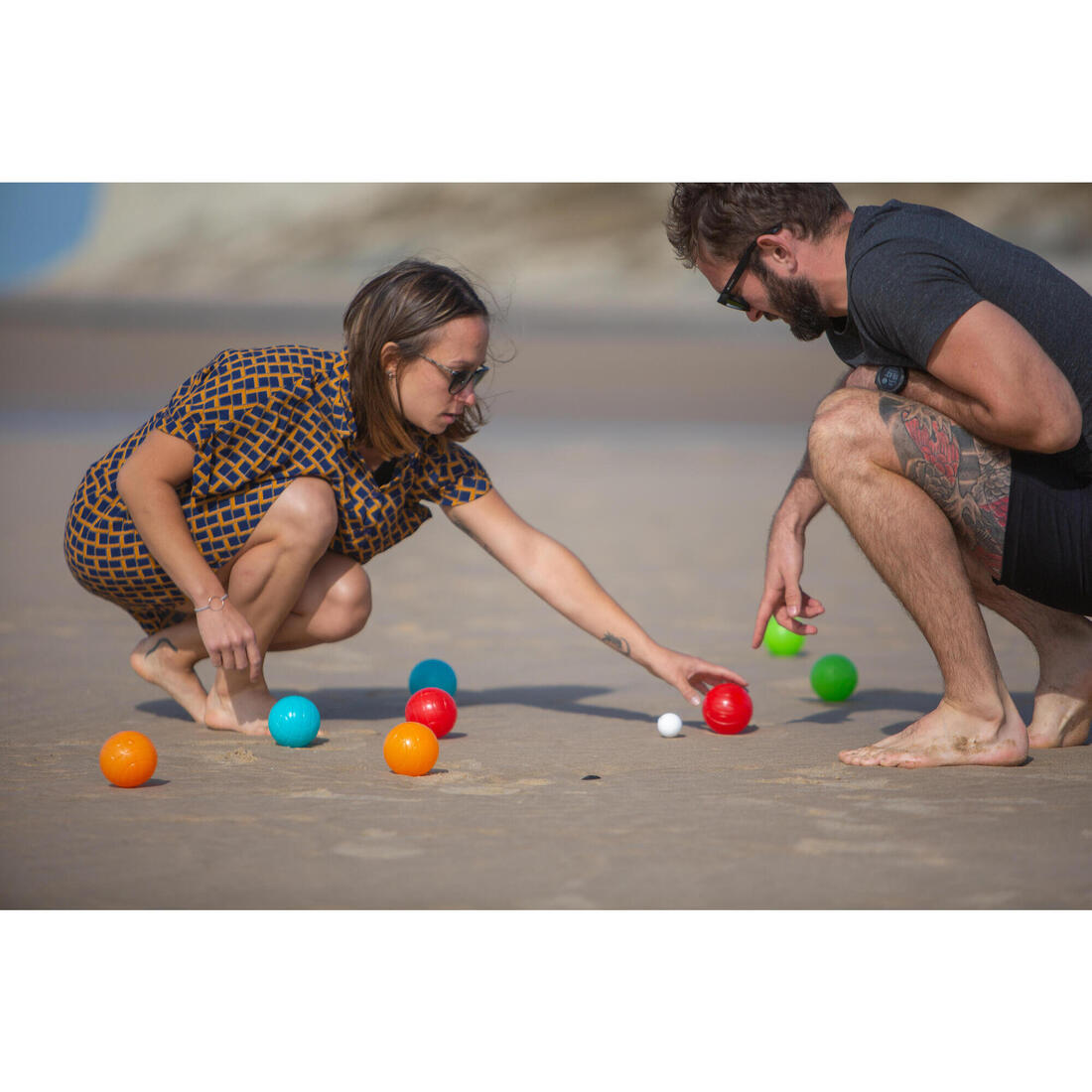 Jeu de 8 boules de pétanque en plastique