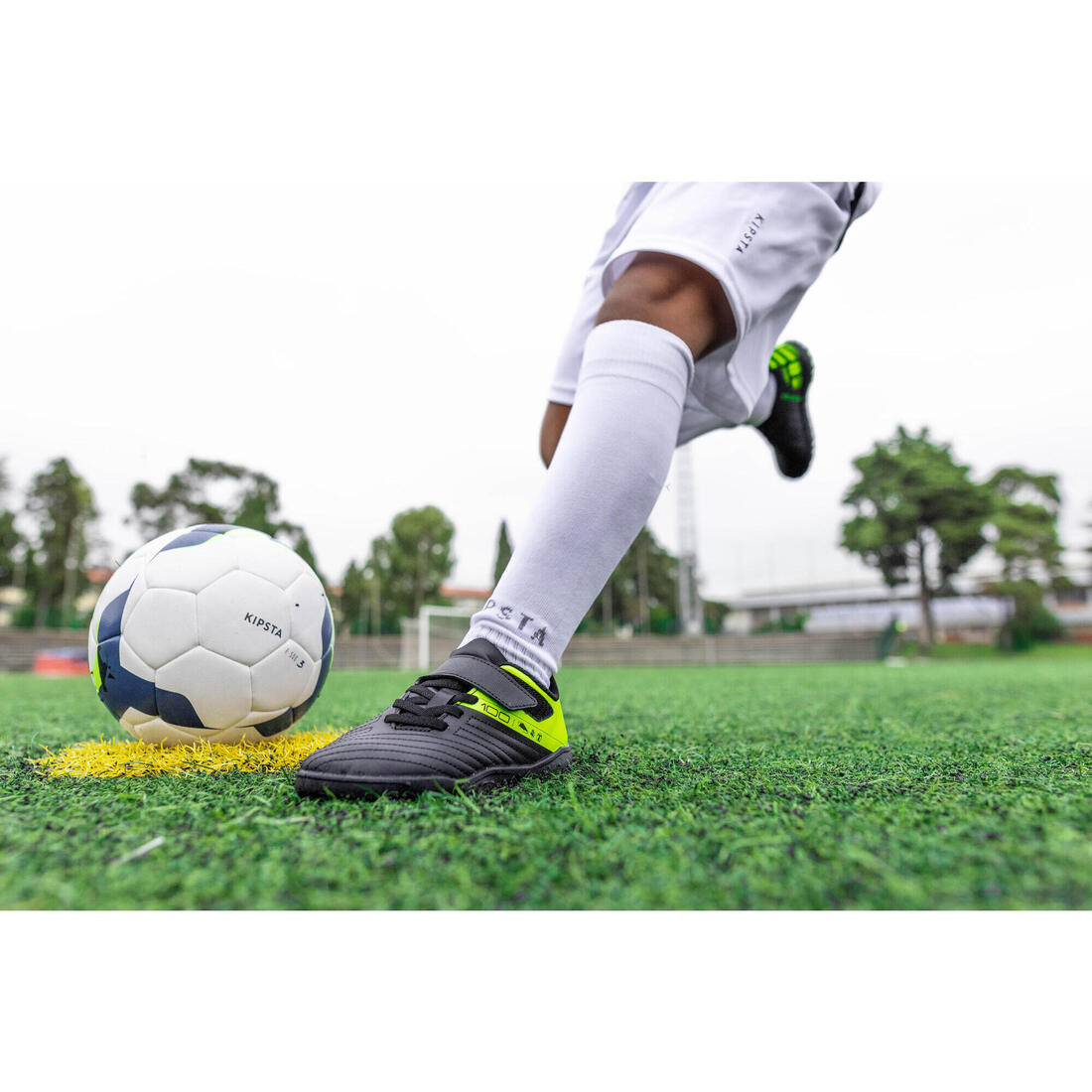 Chaussettes de football enfant ESSENTIELLE blanche