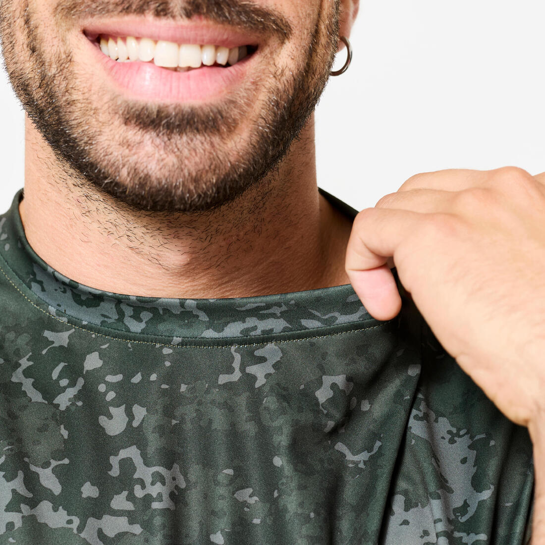 T-shirt de fitness manches courtes respirant col rond homme