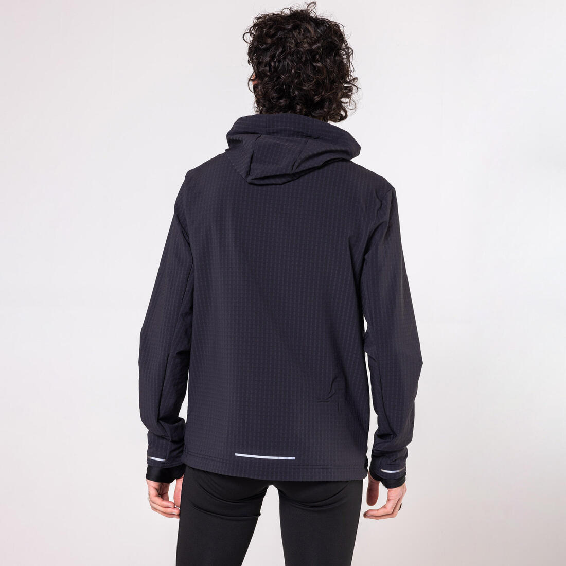 Veste chaude de running Homme - KIPRUN RUN 500 Warm Noir