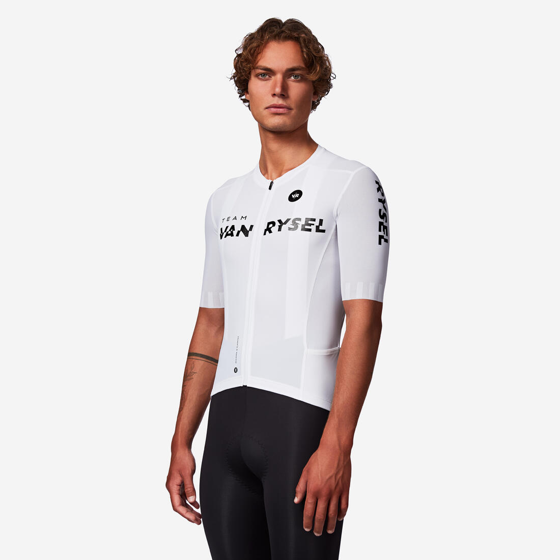 Maillot manches courtes de vélo de route très ajusté unisexe - RCR-R 2