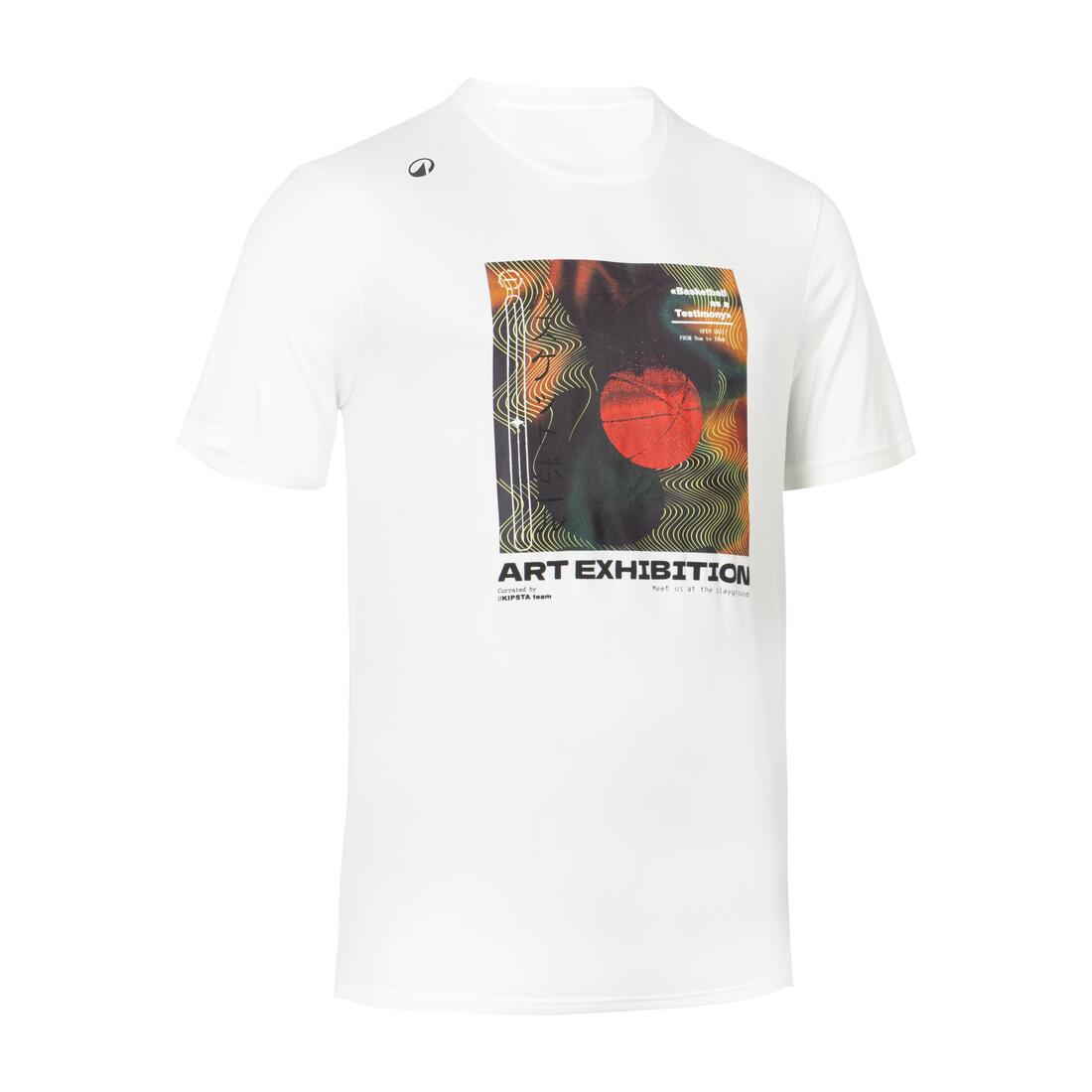 T-SHIRT / MAILLOT DE BASKETBALL HOMME TS500 BLANC 6 PHOTOS