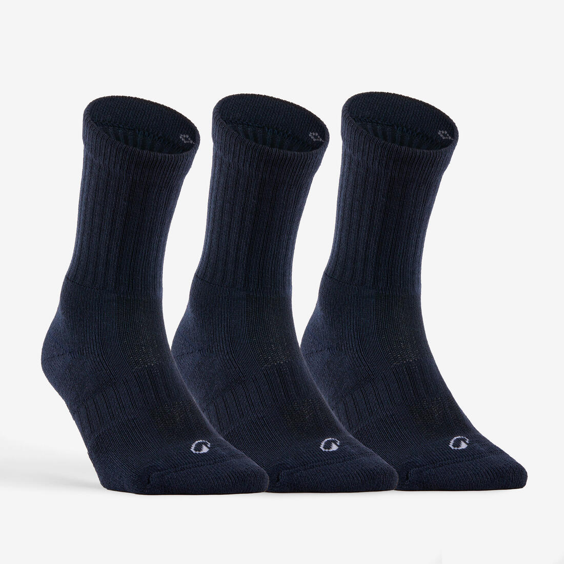 CHAUSSETTES DE TENNIS HAUTES RS 500 LOT DE 3 – bleu noir