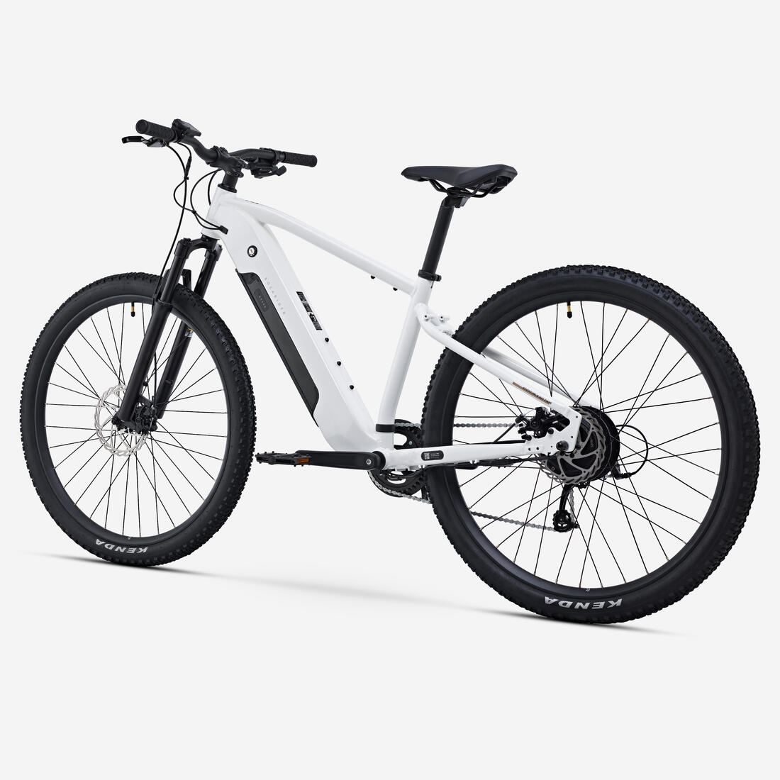 Vélo VTT électrique randonnée semi-rigide  29" Cadre Aluminium, E-EXPL 100 blanc