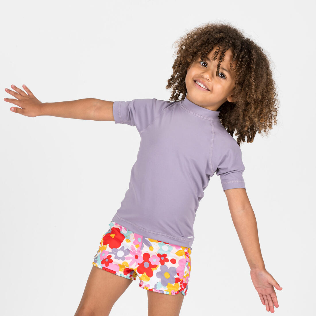 T-shirt anti uv bébé manches courtes corail