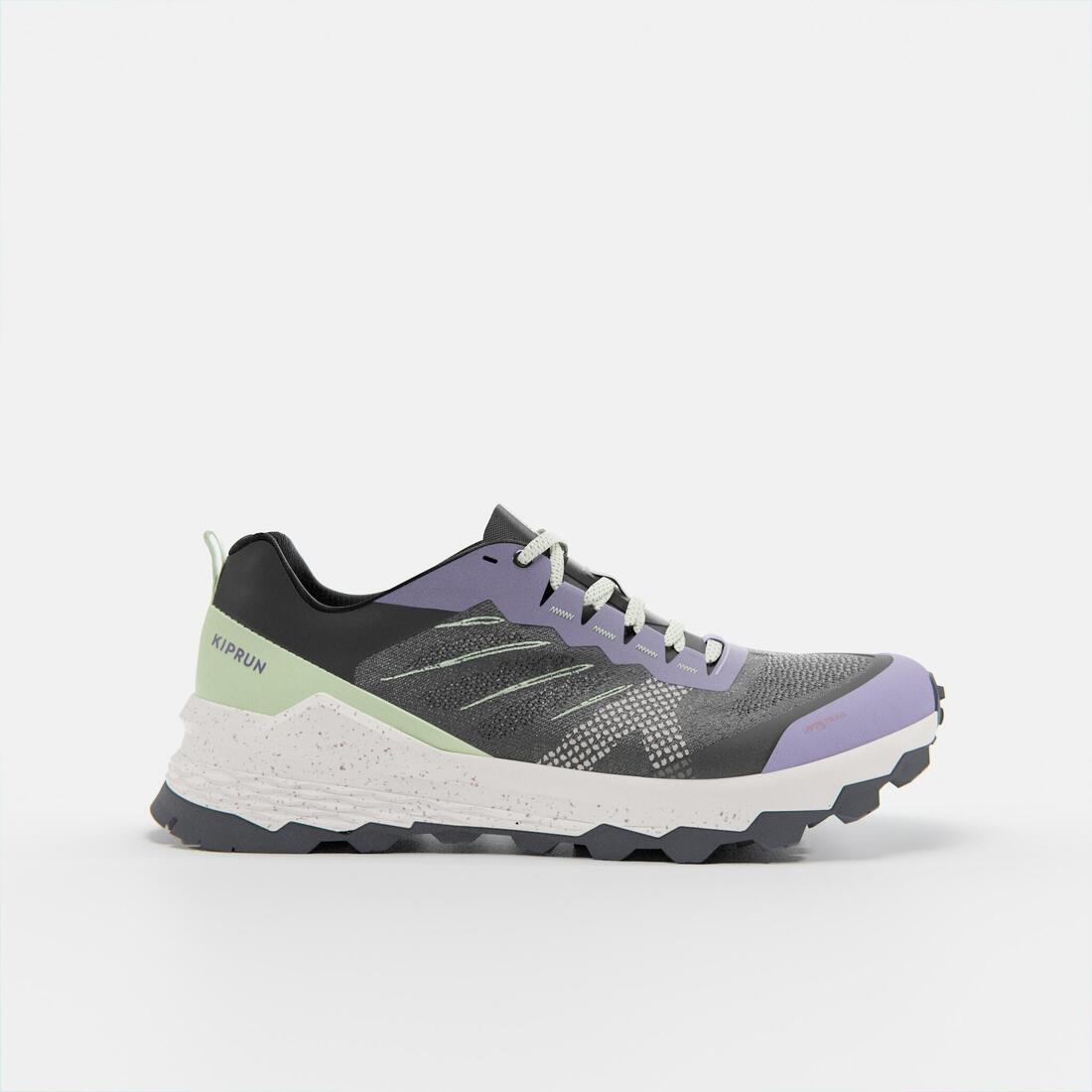Chaussures de running trail femme, Kiprun mt3, noir fumé