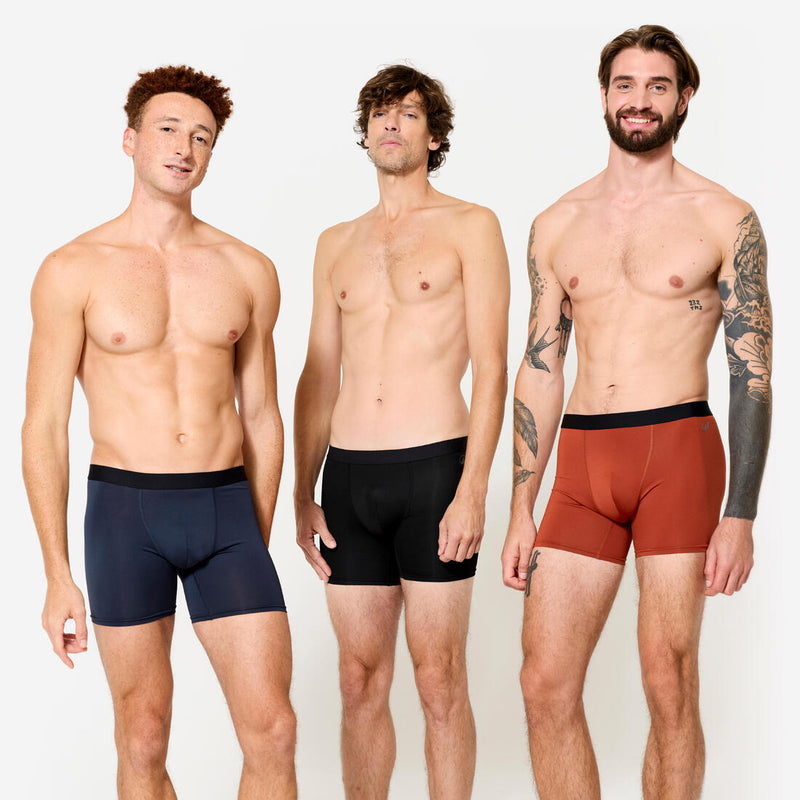 Lot de 3 boxers respirants Homme, Bleu foncé
