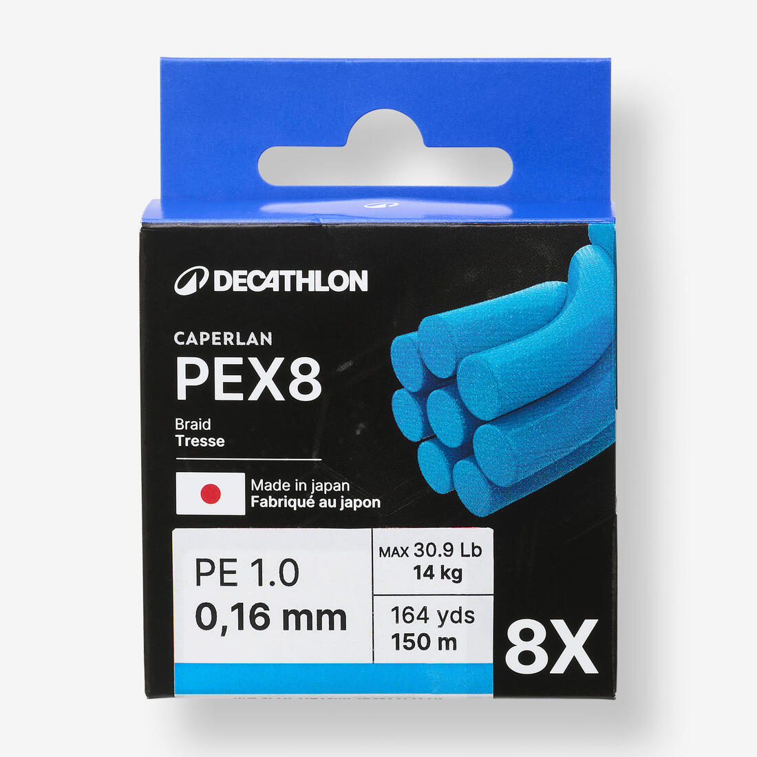 Tresse pêche aux leurres 8 brins PEX8 150m
