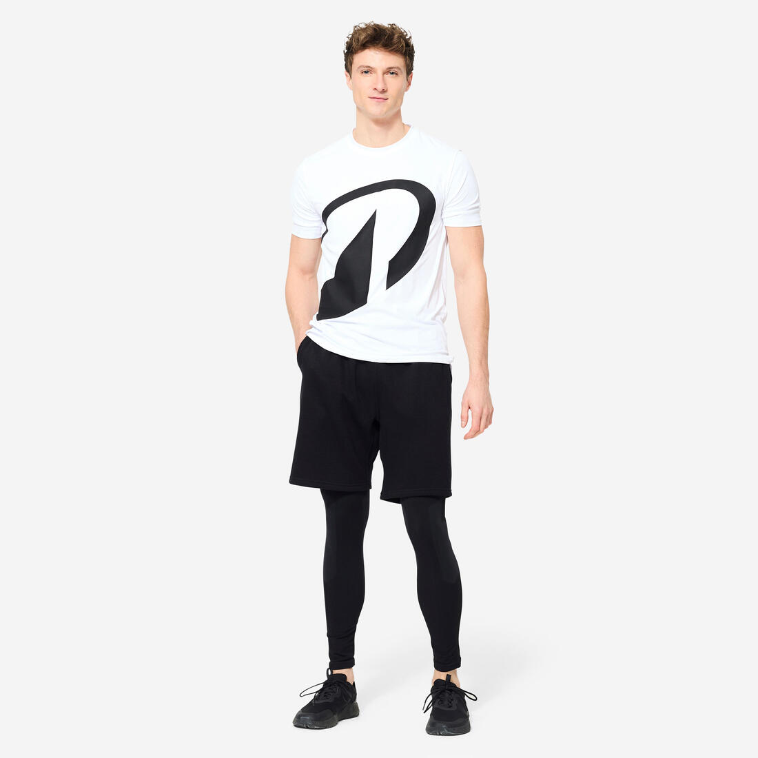 Legging de cross training homme, noir