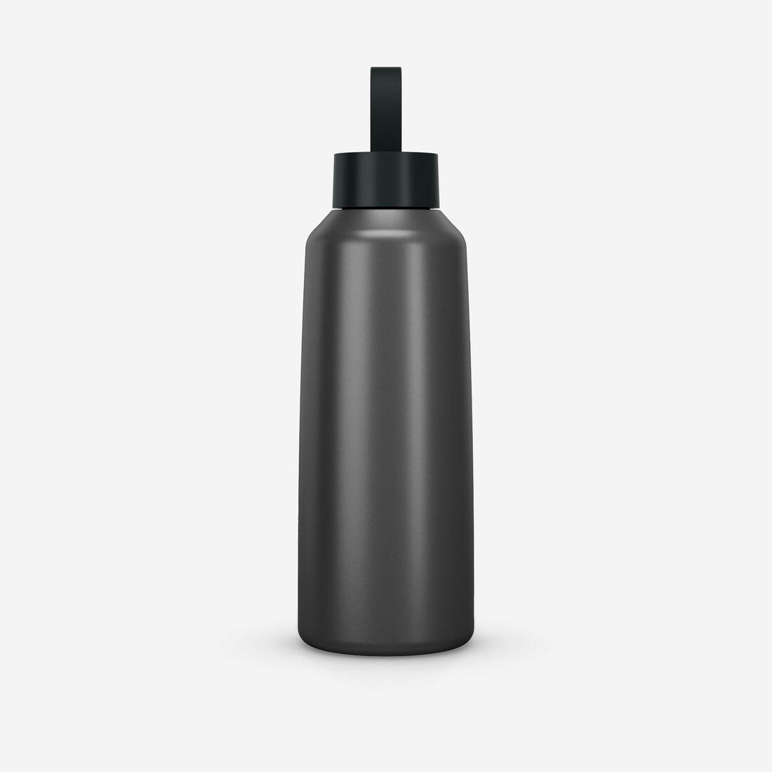 Gourde inox 1L avec bouchon à vis, composée à 75% d'acier recyclé
