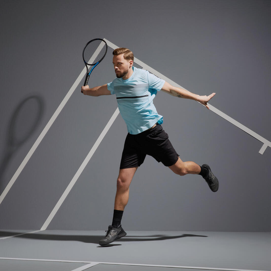 T-Shirt de tennis manches courtes homme - Essential blanc