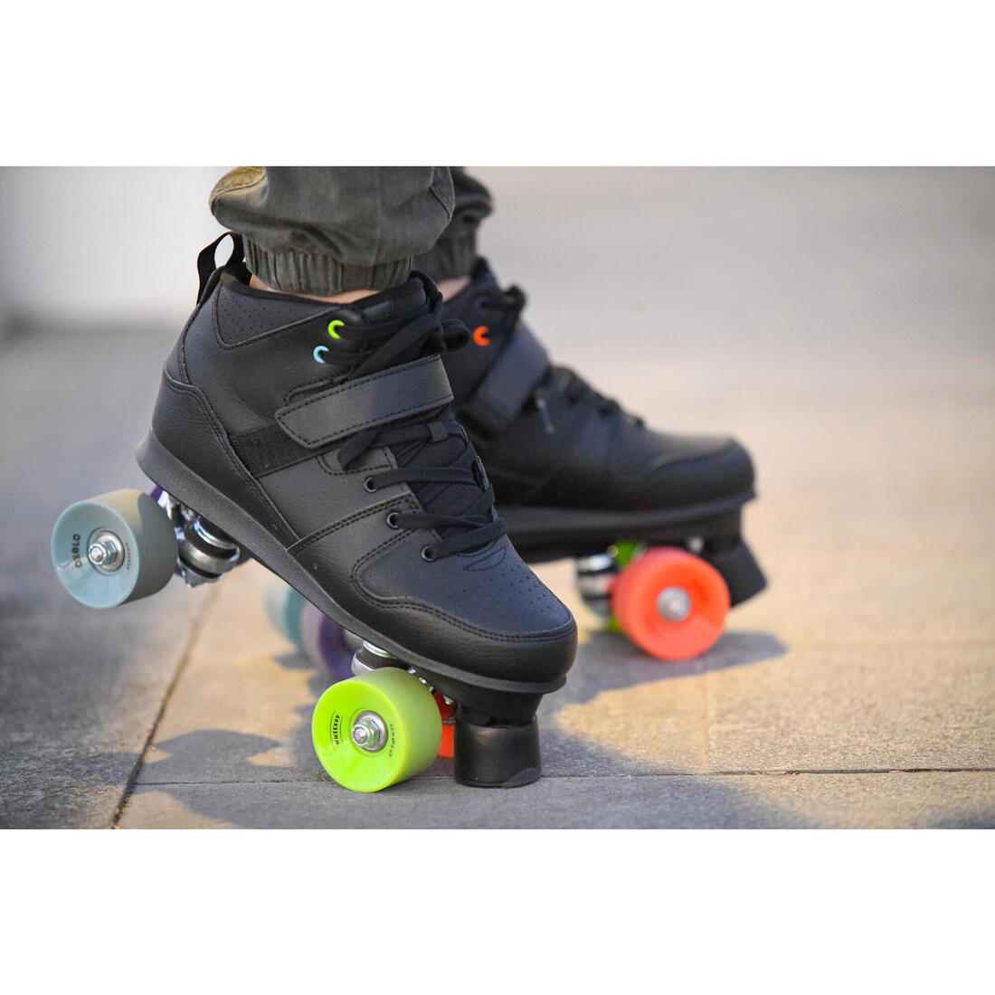 Patin à roulettes adulte Quad 100 Noir