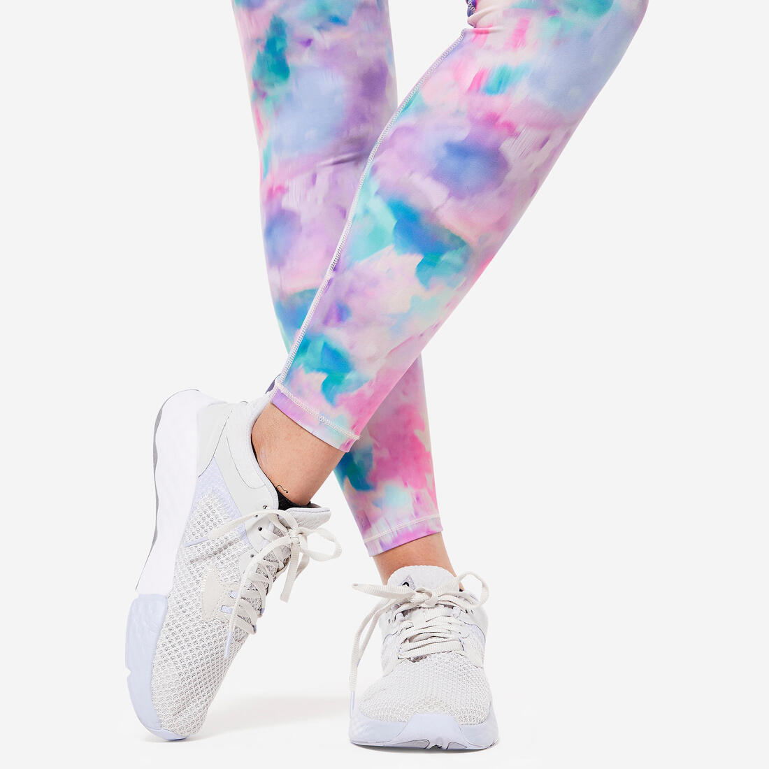 Legging taille haute Fitness Cardio Femme, Imprimé