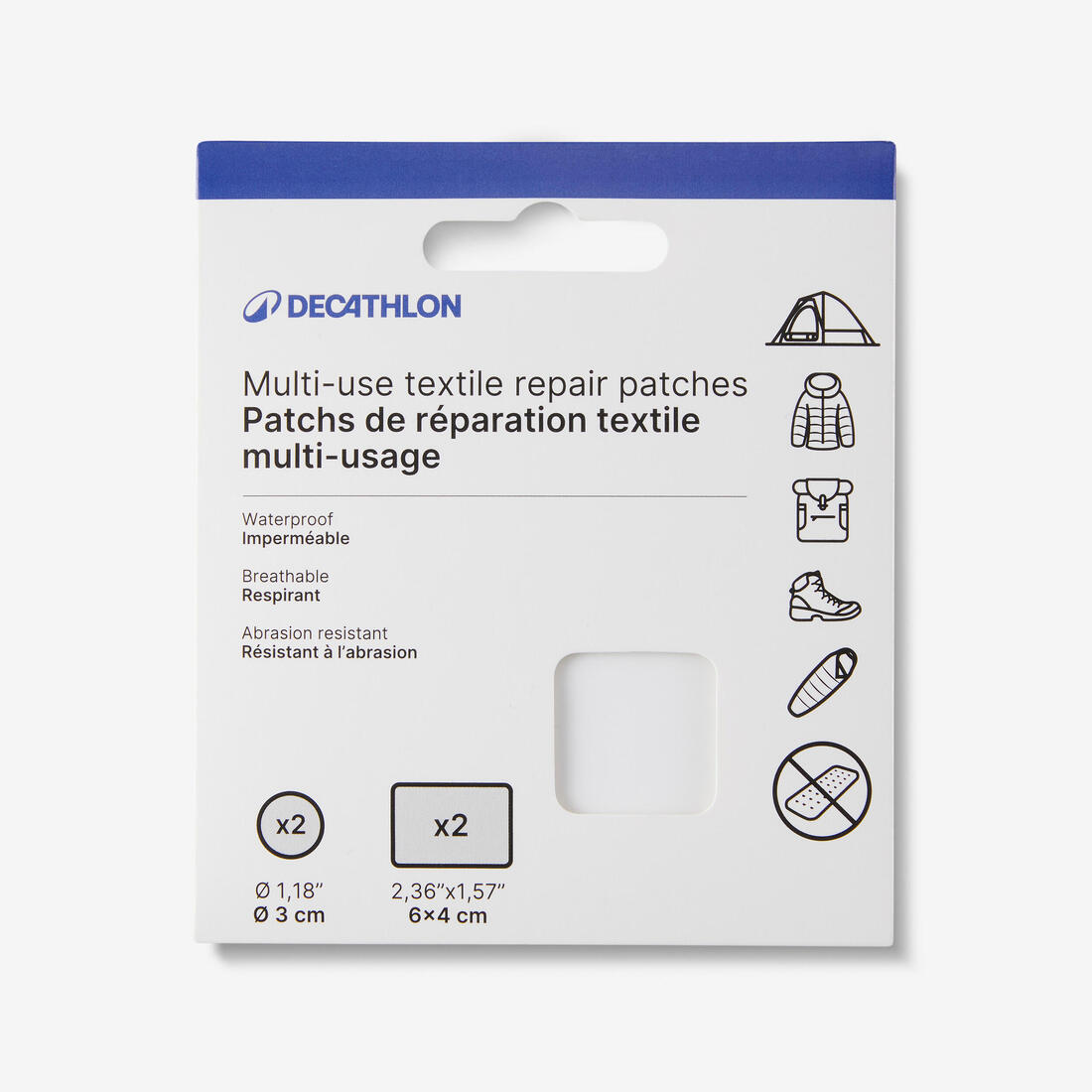 Patchs autocollants de réparation textile multi-usages, transparent
