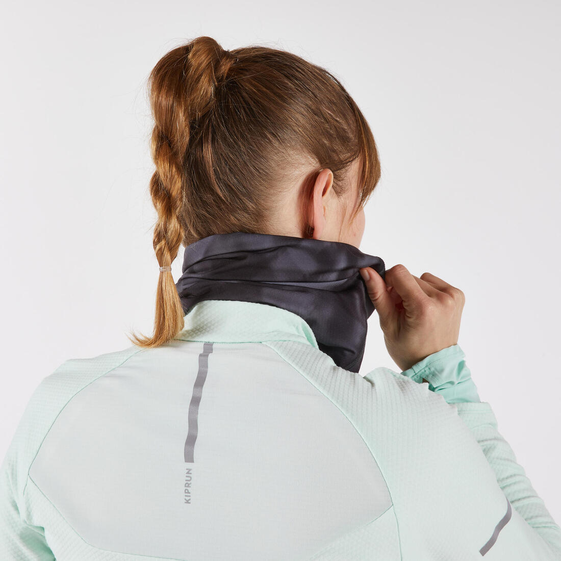 Tour de cou running chaud adulte - kiprun warm+V2 noir graph