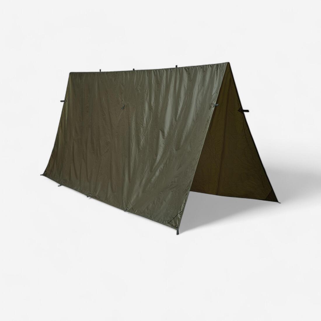 TARP BUSHCRAFT BIVOUAC COMPACT LEGER 2,95X2,8 M IMPERMÉABLE KAKI – kaki