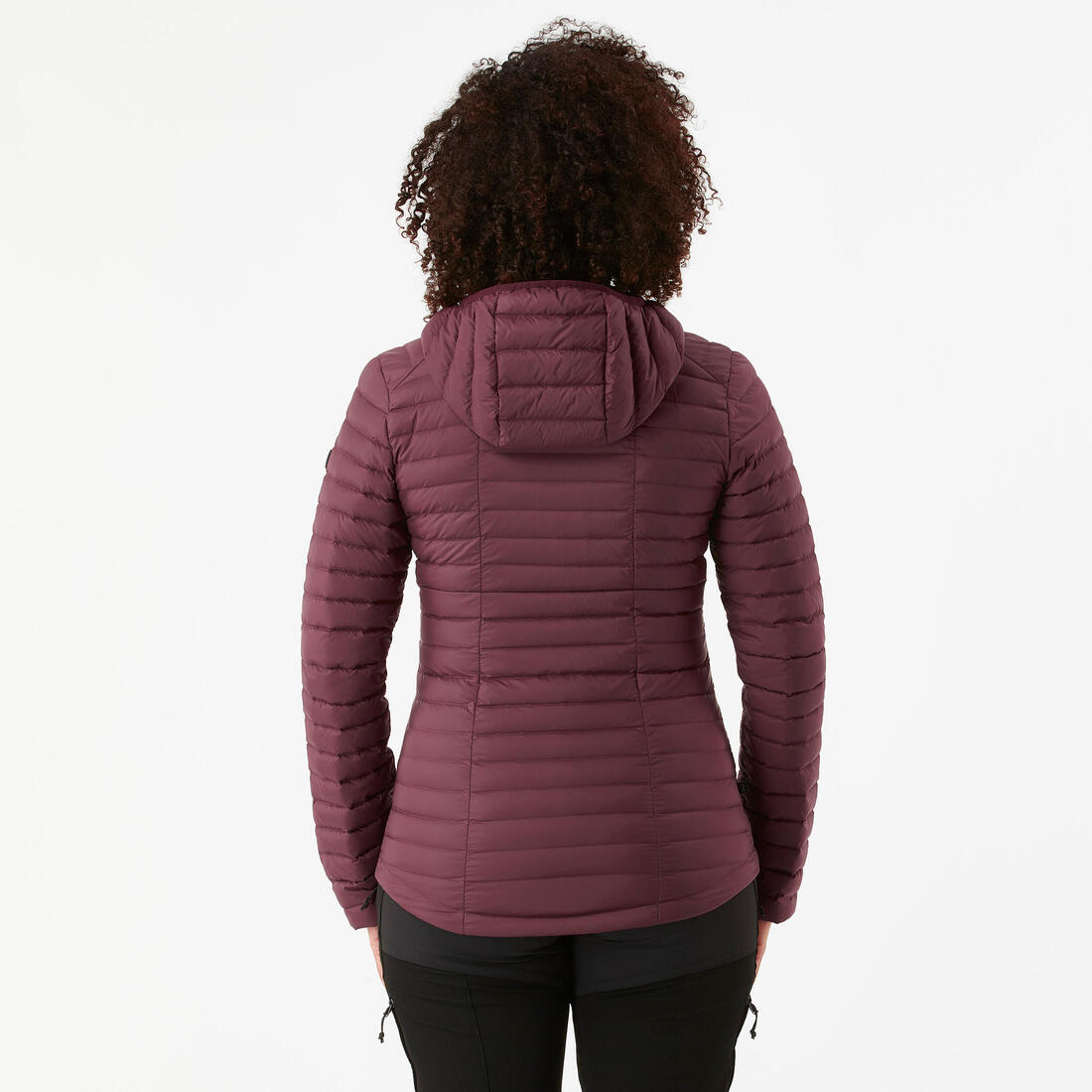 Doudoune à capuche en duvet de trek montagne - mt100 -5 °c - femme