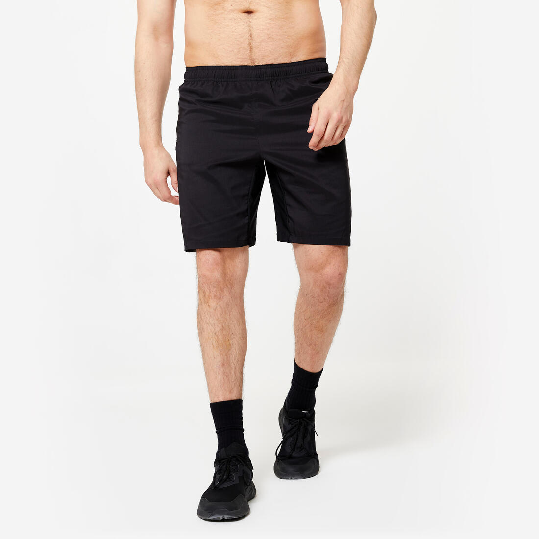 Short de fitness avec poches zippées – noir