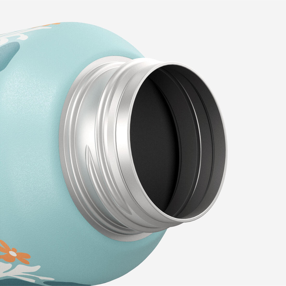 Gourde inox enfant 0,6L avec bouchon instantané, composée à 75% d'acier recyclé