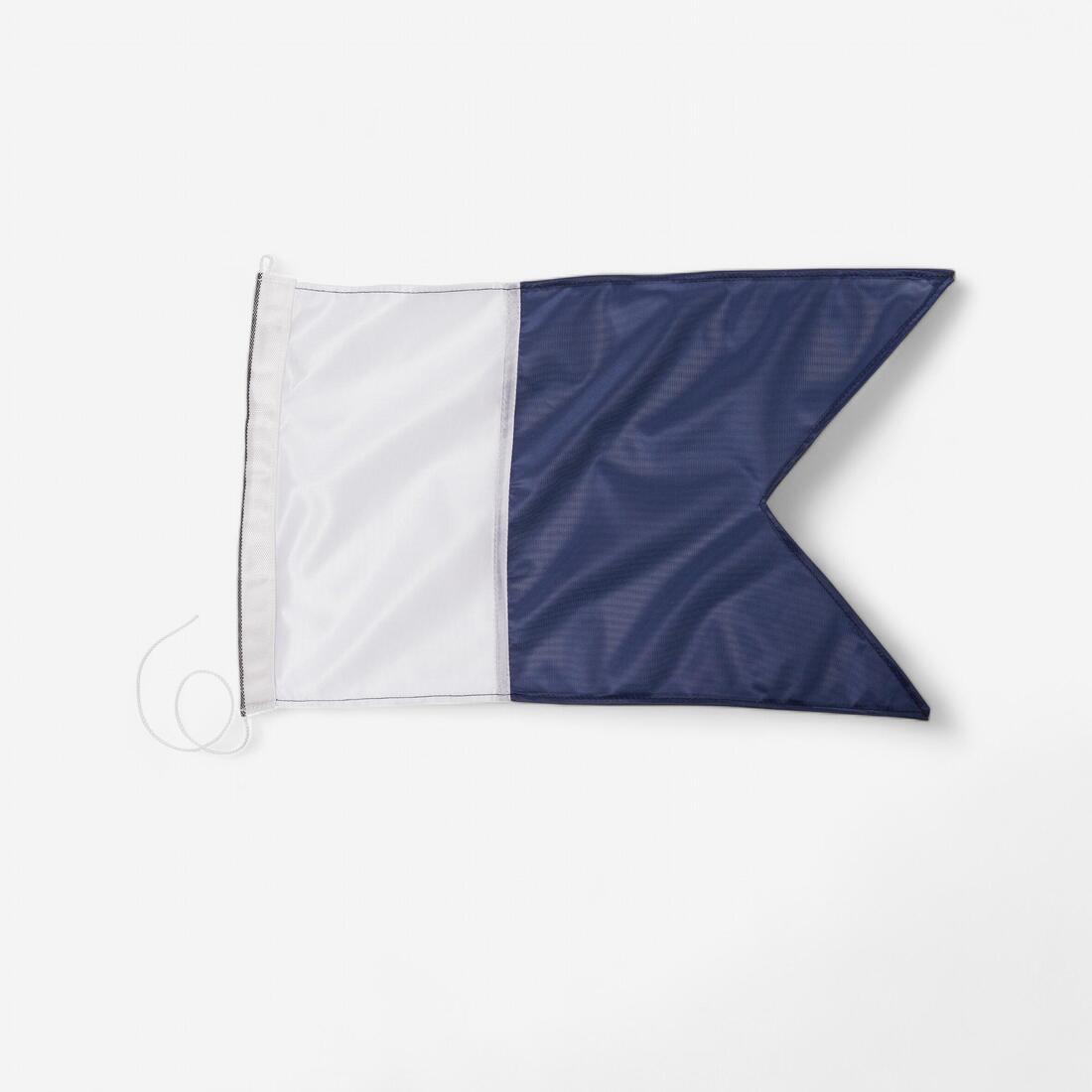 Pavillon Alpha bleu et blanc
