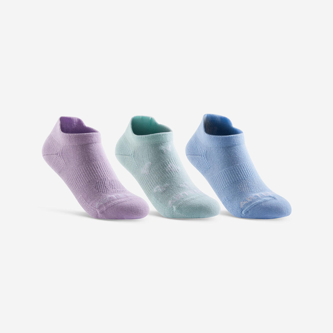 CHAUSSETTES TENNIS ENFANT BASSES ARTENGO RS 160 GRIS LOT DE 3