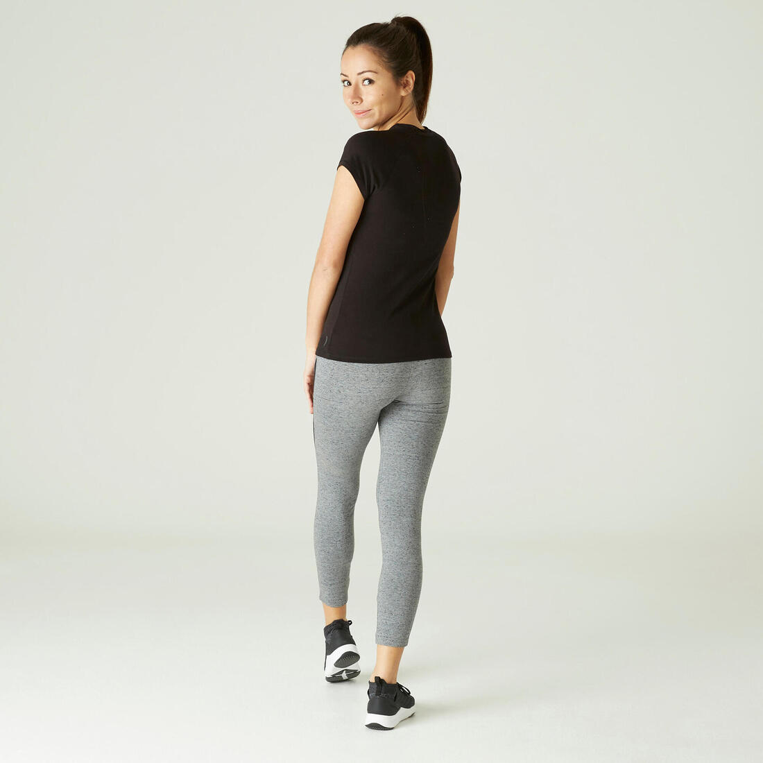 T-shirt Col V fitness Femme - 500