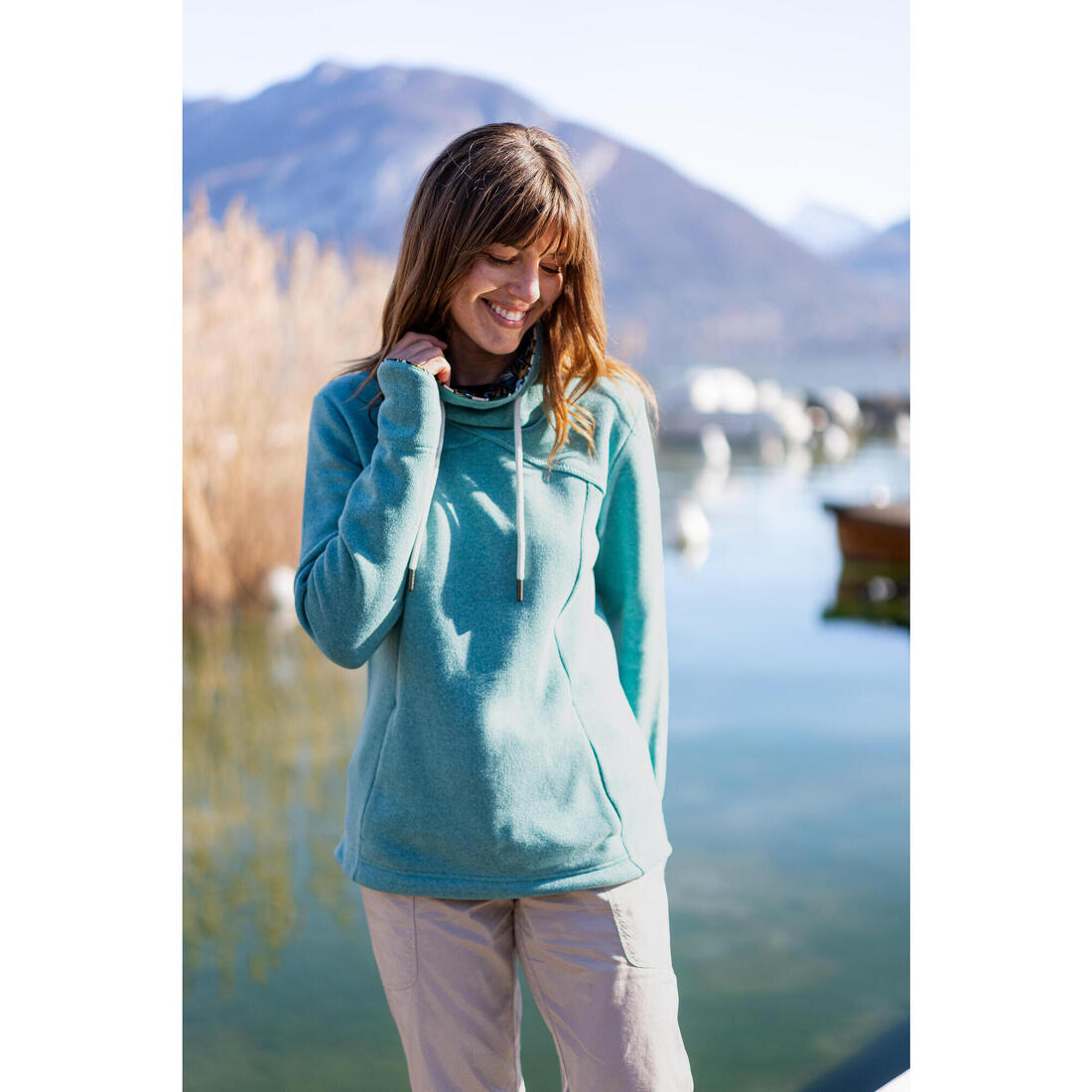 Sweatshirt de randonnée femme, NH100