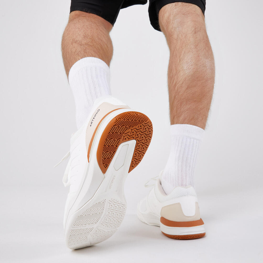 CHAUSSURES DE TENNIS HOMME TS500 BLEUE BLANC GLACIER MULTI COURT