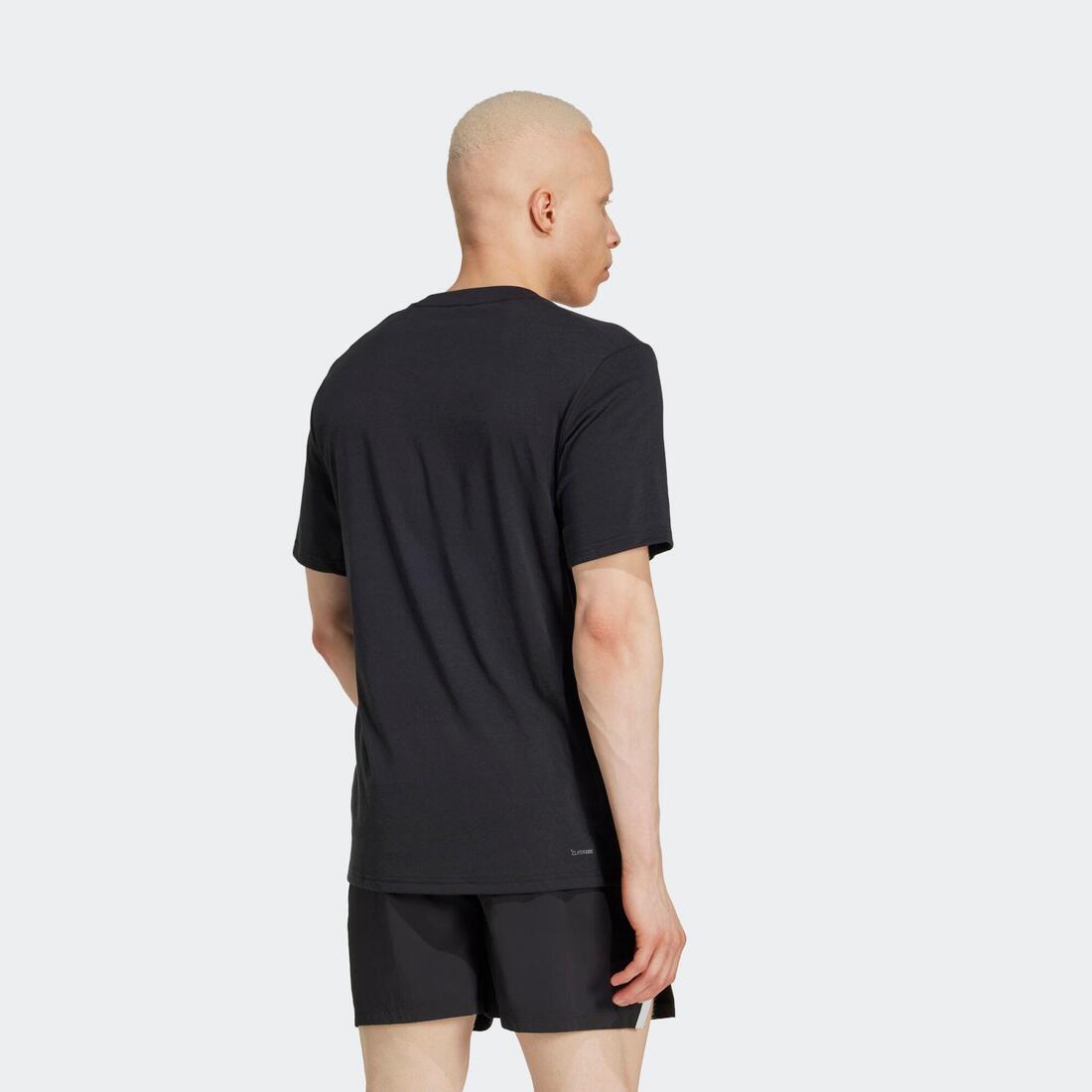 T-shirt de fitness pour homme, noir