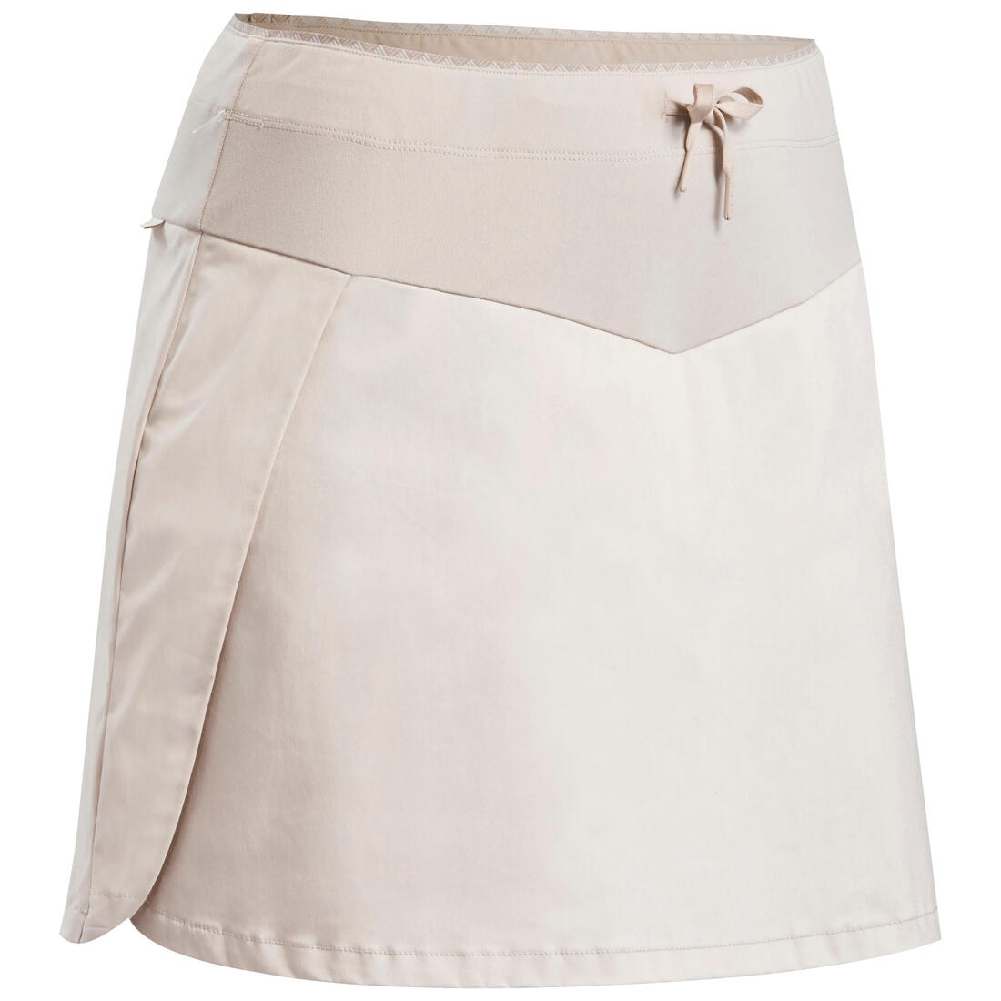 Jupe short de randonnée - nh500 - femme – beige lin