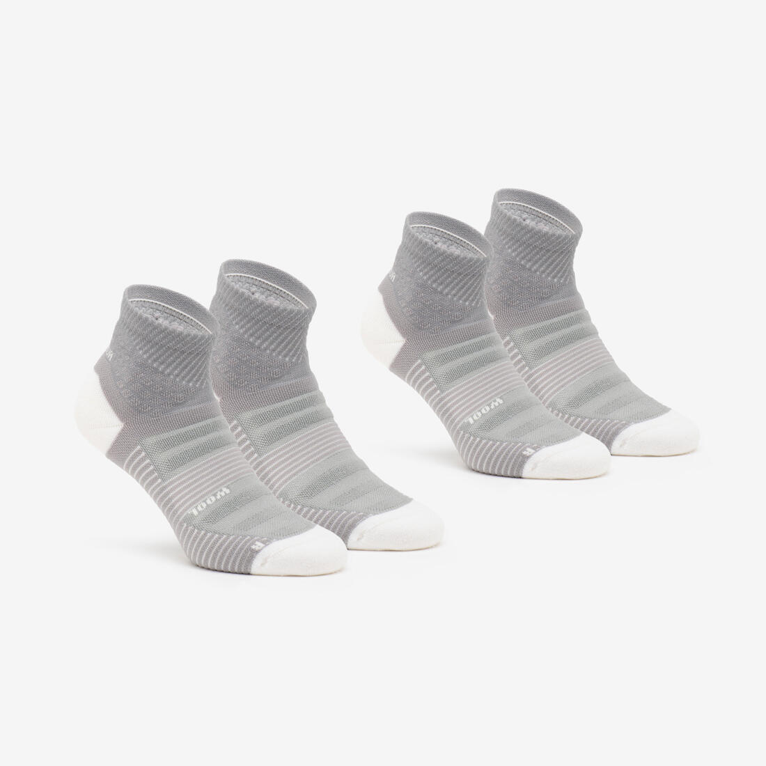Chaussettes de randonnée mid laine (2 paires) adulte, Hike 900