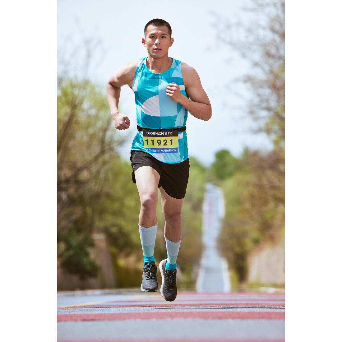 CEINTURE PORTE DOSSARD POUR COMPETITION DE RUNNING COURTE DISTANCE AU MARATHON