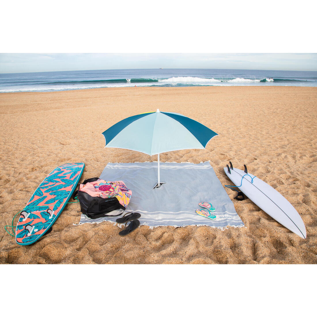 Serviette de plage poncho 190 x 190 cm