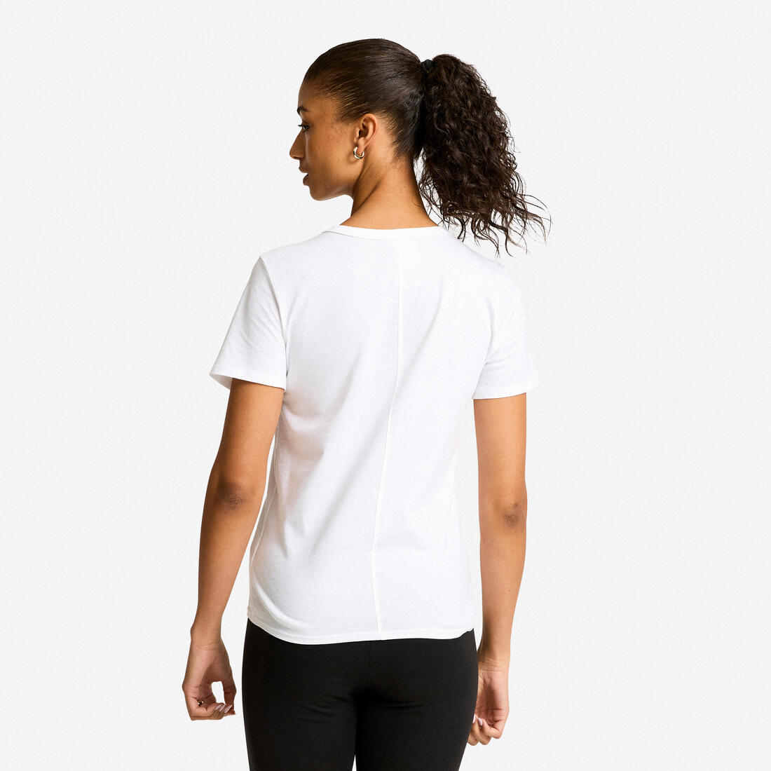 T-shirt Fitness Femme - 100 Blanc glacier