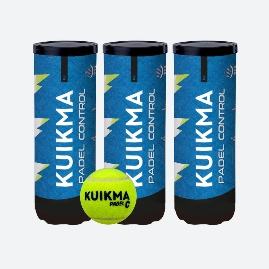 Tripack balles de padel pressurisées - Kuikma Control