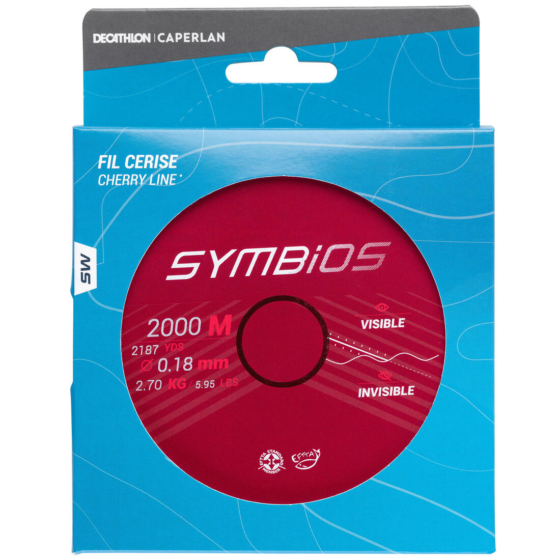 Fil pêche en surfcasting Cerise 16/100 2000m SYMBIOS