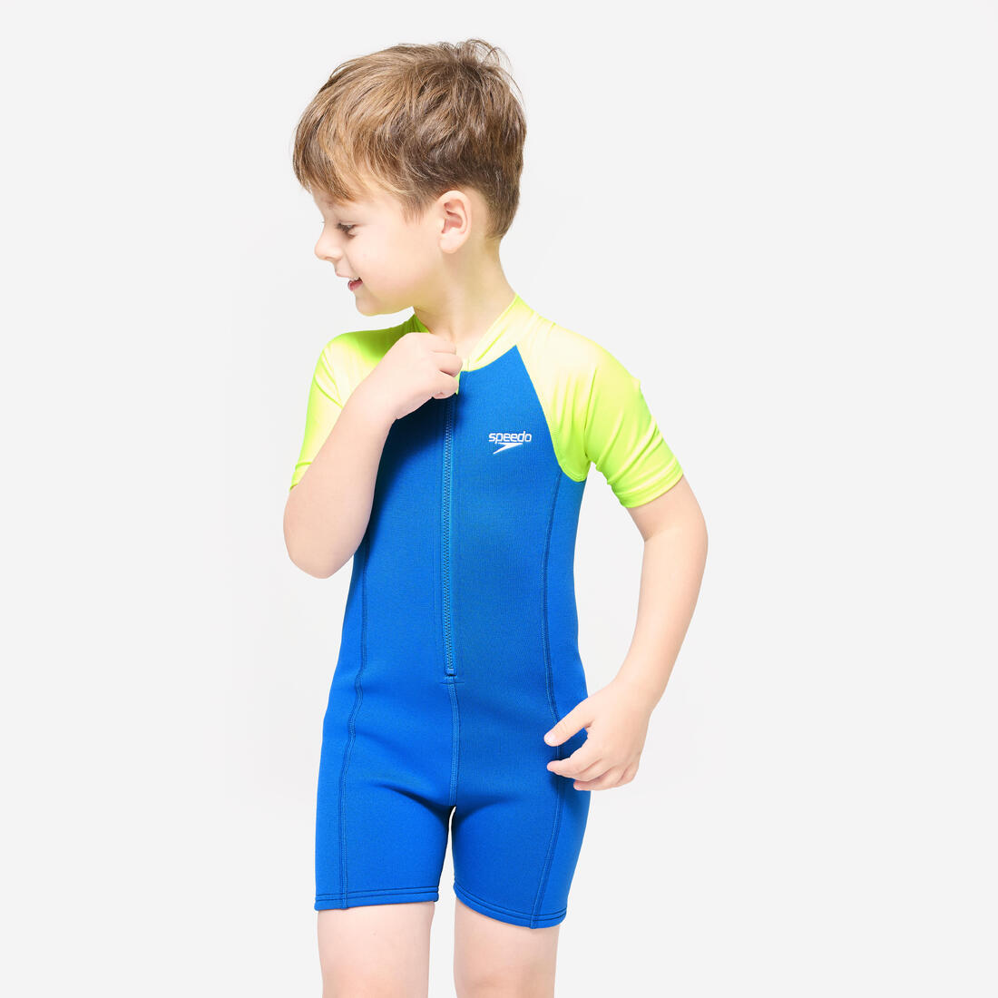 Combinaison néoprène shorty Natation Enfant 2-5 ans - Speedo bleu jaune