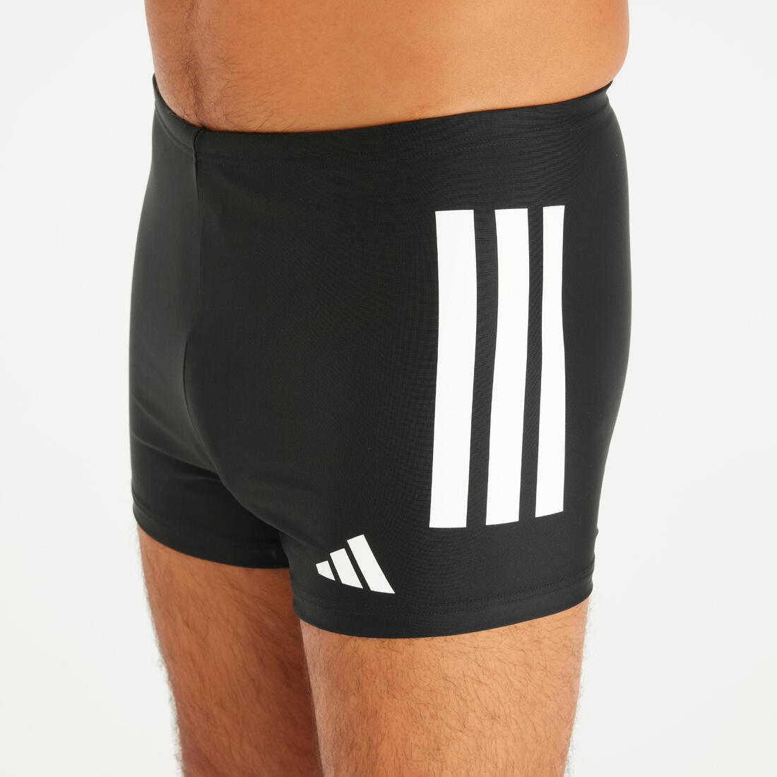 Maillot boxer de bain natation Homme - Adidas 3 bandes noir blanc
