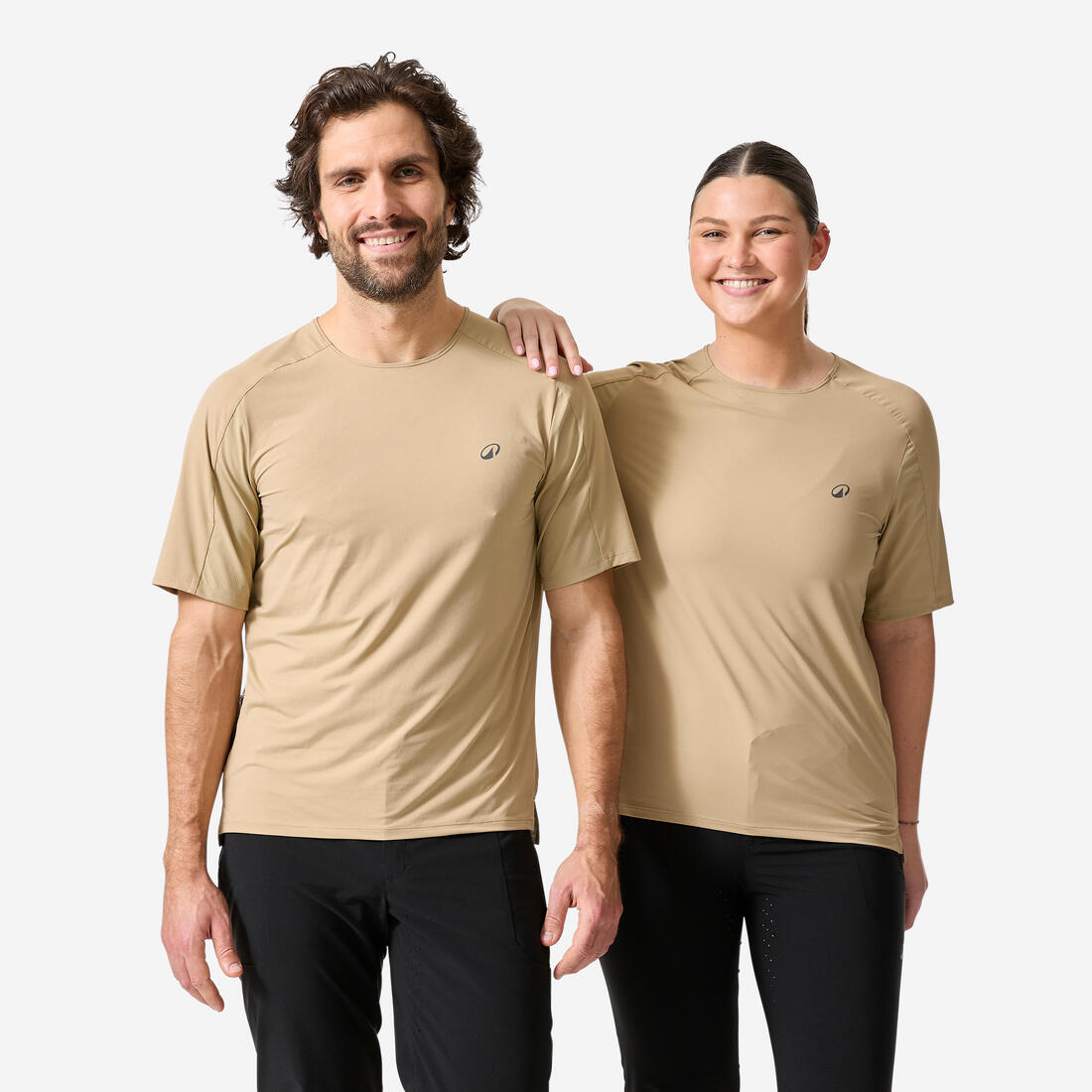 Maillot vélo VTT manches courtes respirant, 500 beige