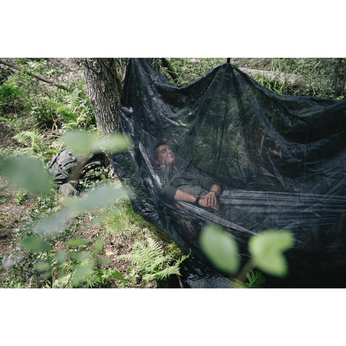 Hamac Bushcraft Résistant 1 personne Camouflage Furtiv