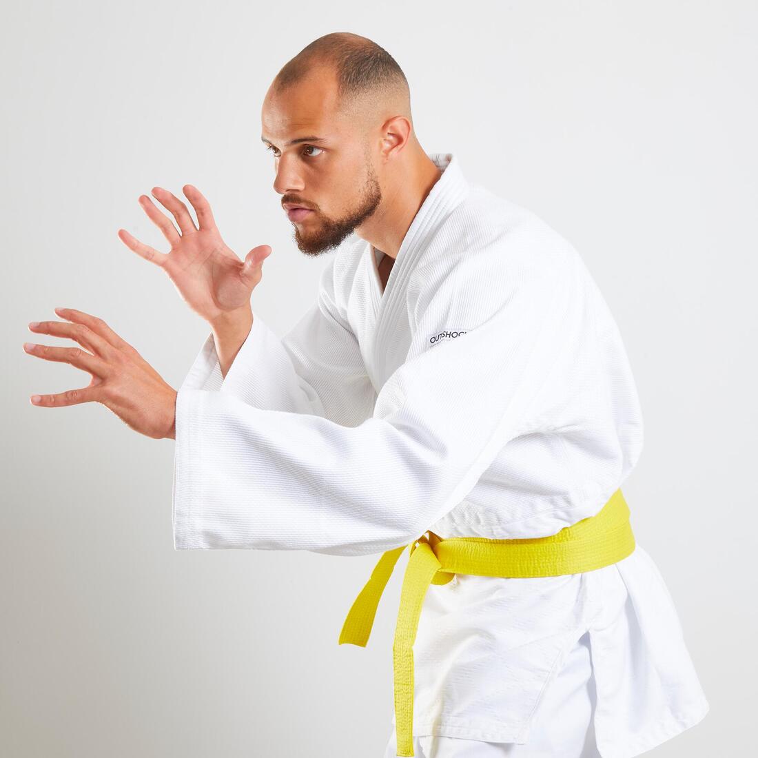 Kimono de judo pour débutant adulte, blanc