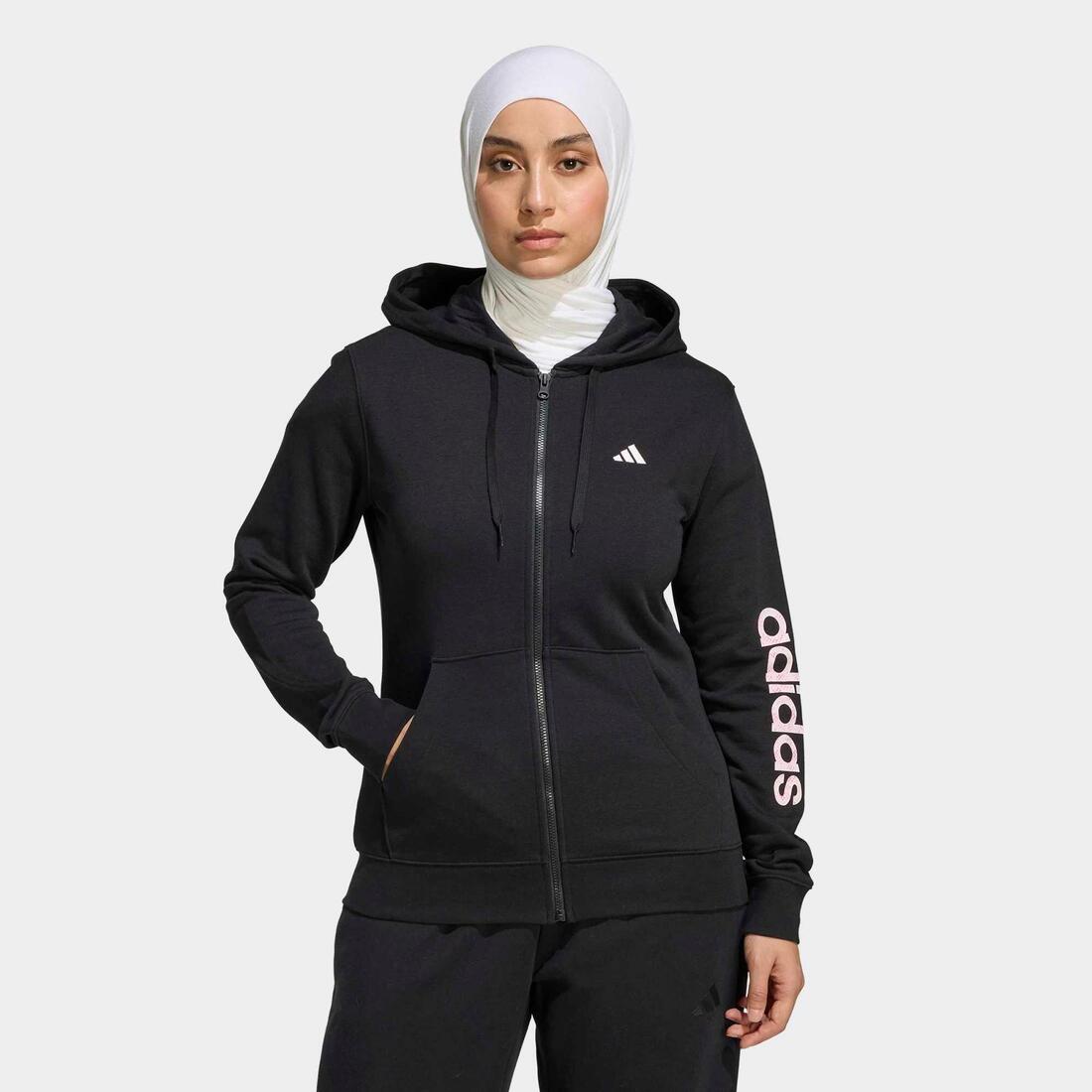 Sweat à capuche zippé de fitness femme