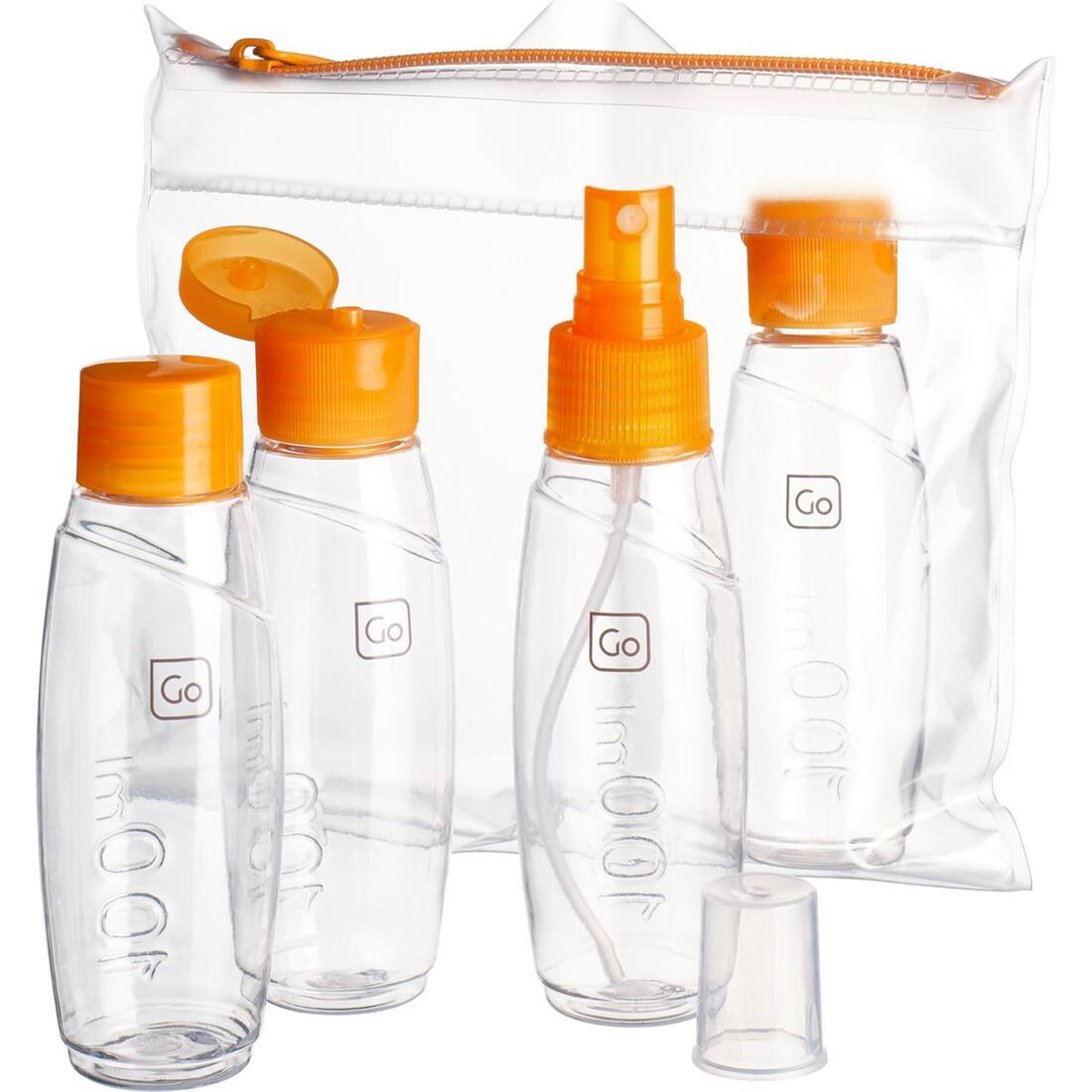 Bouteilles 100ml de voyage homologuées cabine (lot de 4)