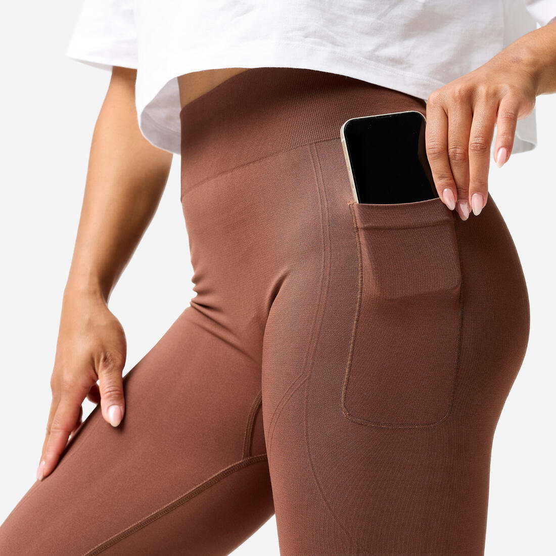 Legging de sport taille haute sans couture et push-up femme