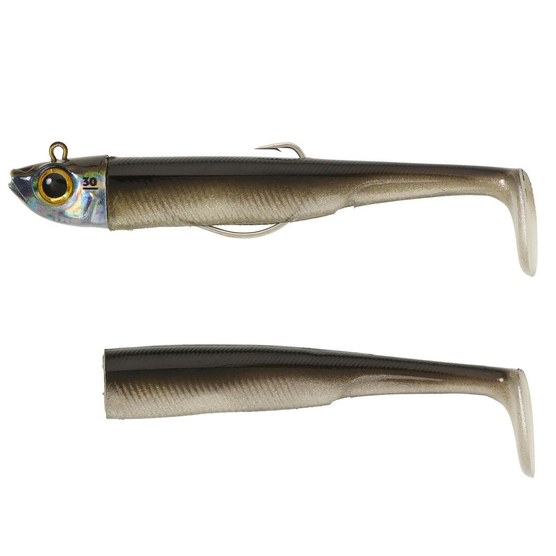 Kit leurres souples shad texan anchois ancho 120 12gr ayu en mer