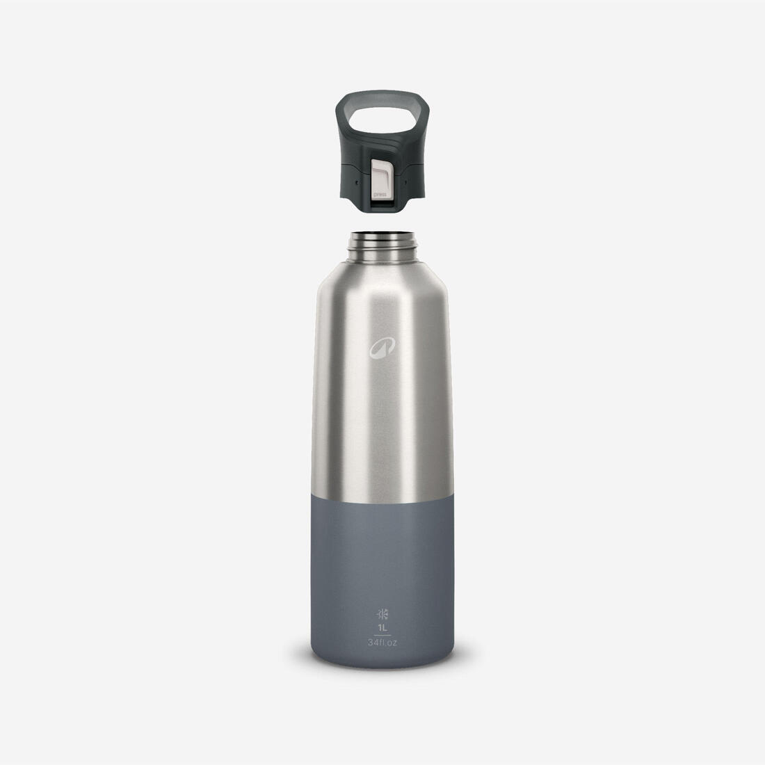 Gourde 900 isotherme inox 1L bouchon à ouverture rapide pour la randonnée - roug