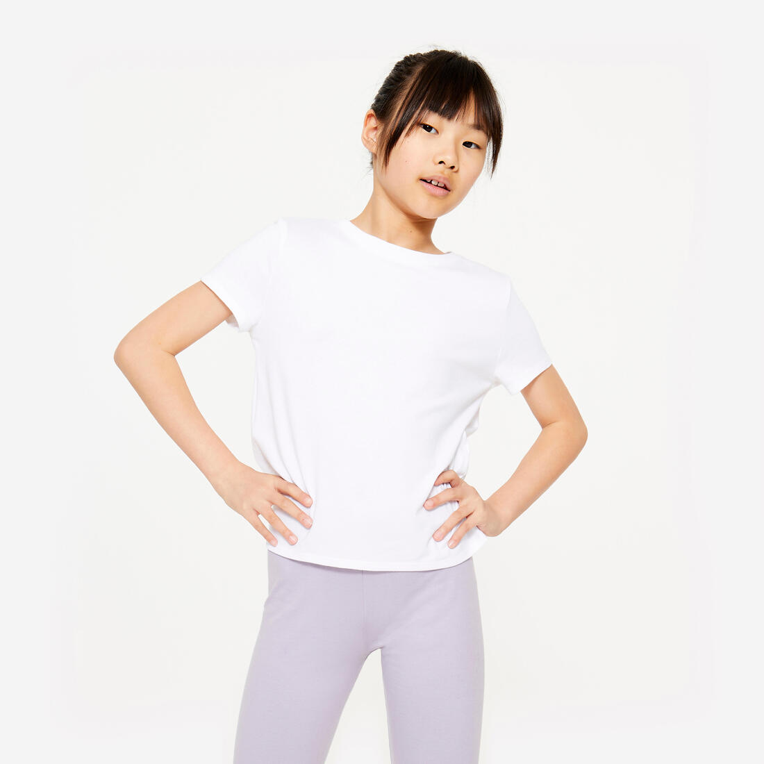 T-Shirt coton fille 500 lila