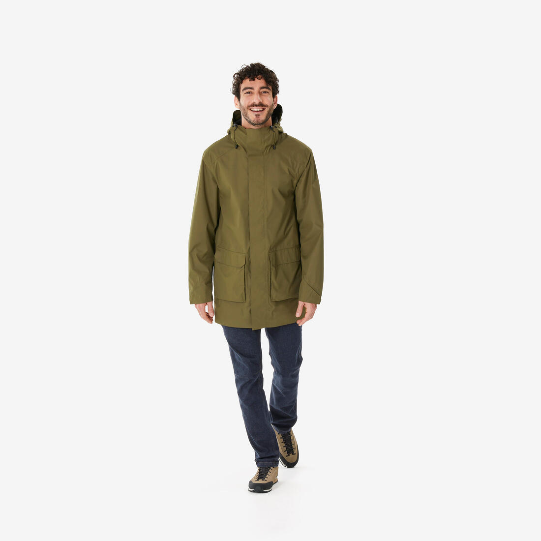 Veste de randonnée imperméable homme, NH500 Longue