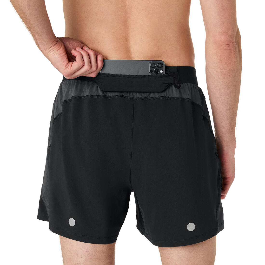Short de running homme, Asics noir